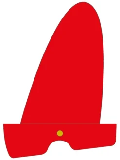 Maui Ultra Fins Windsurf Finne STYLE ROT-WEIß SLOT