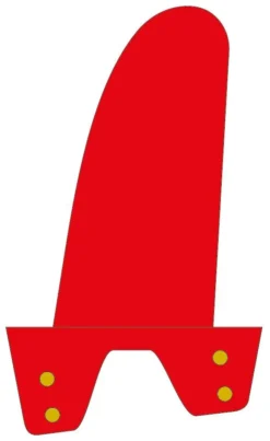 Maui Ultra Fins Windsurf Finne STYLE-PRO-03 ROT-WEIß Powerbox