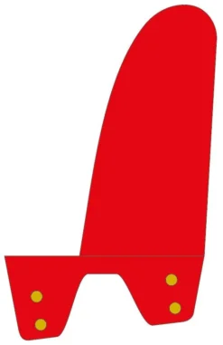 Maui Ultra Fins Windsurf Finne STYLE-PRO-03 ROT-WEIß Deep Tuttle Box Rear