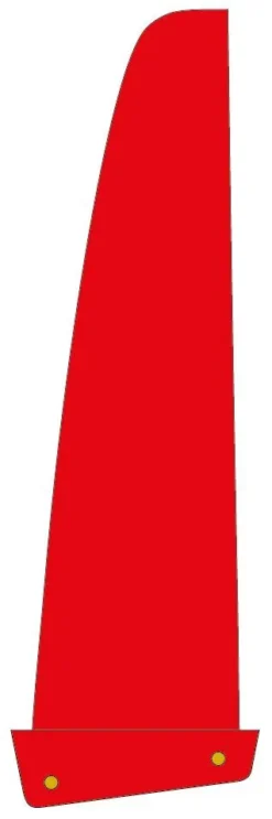 Maui Ultra Fins Windsurf Finne SLALOM-RACE ROT-WEIß Tuttlebox